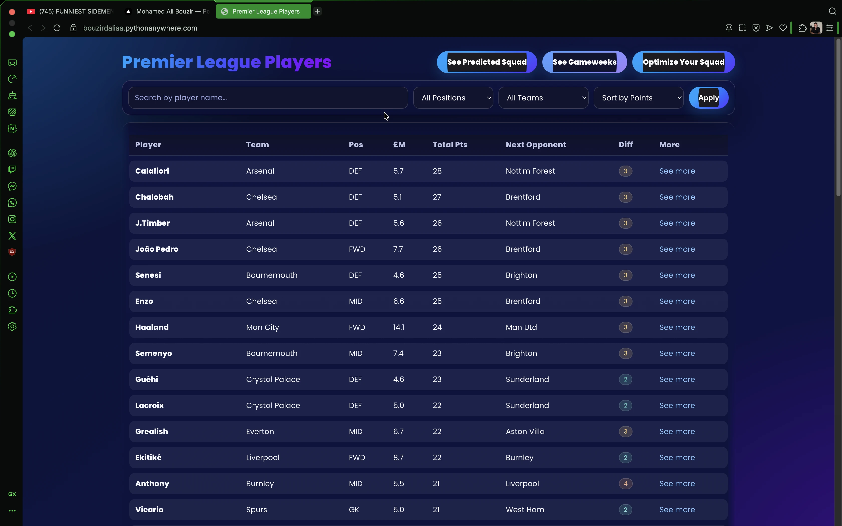 AFFA — Automated Fantasy Football Assistant screenshot 2