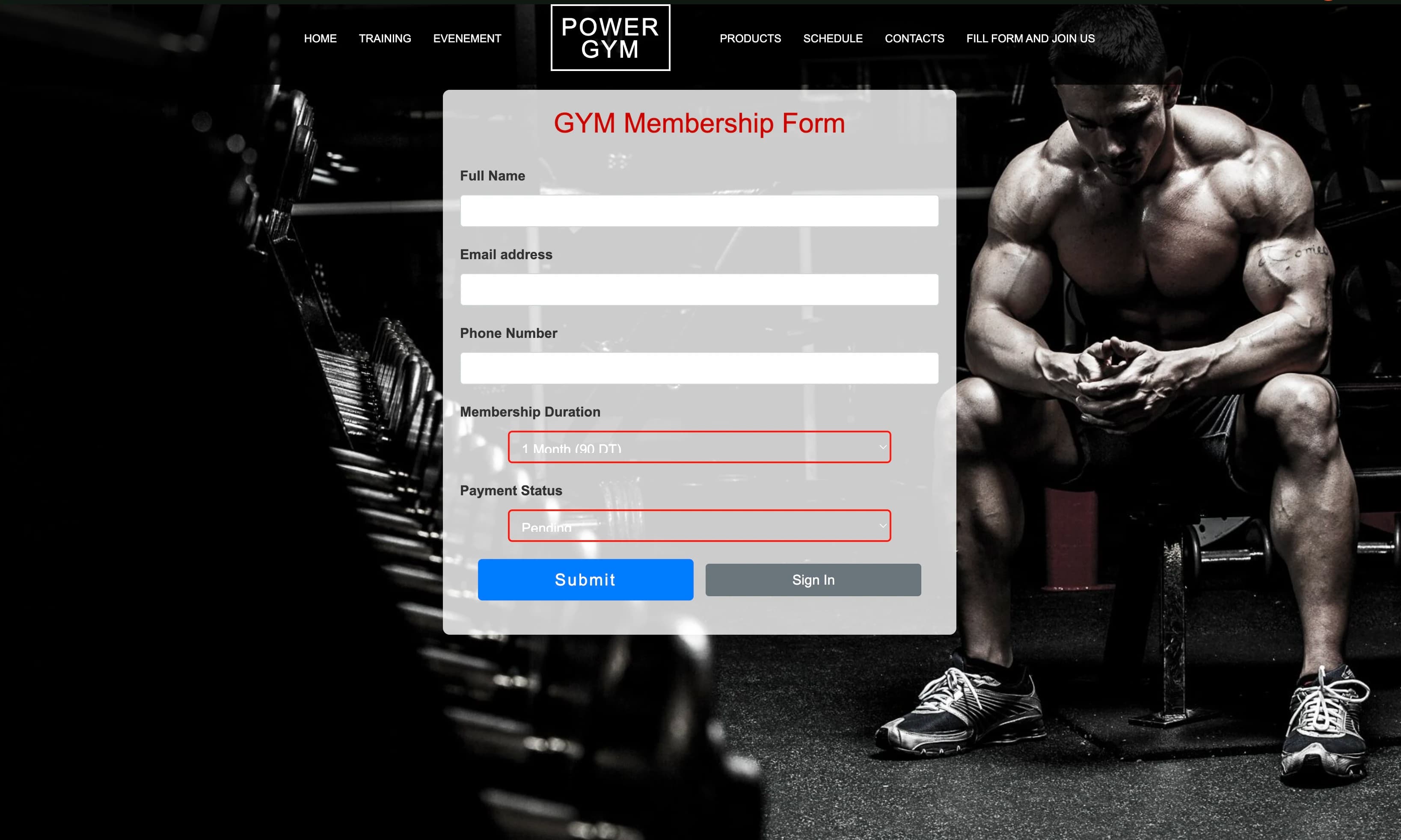 PowerGym — ElyosDigital Internship Platform screenshot 3